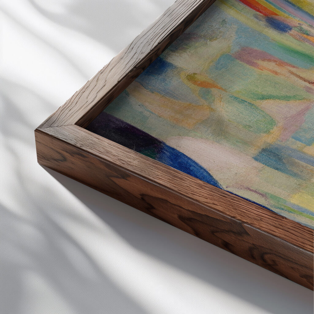 La Ville De Paris Esquisse 1911 Robert Delaunay close up dark wood mockup