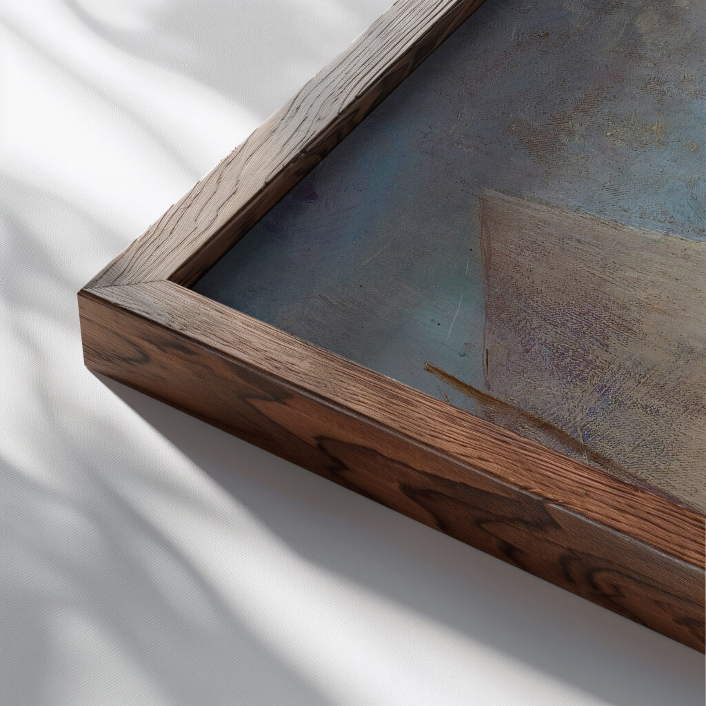 La Voile grise 1900 05 Odilon Redon close up dark wood mockup