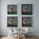 La Voile grise 1900 05 Odilon Redon framed posters mockup