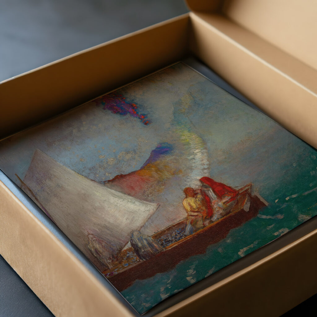 La Voile grise 1900 05 Odilon Redon video mockup