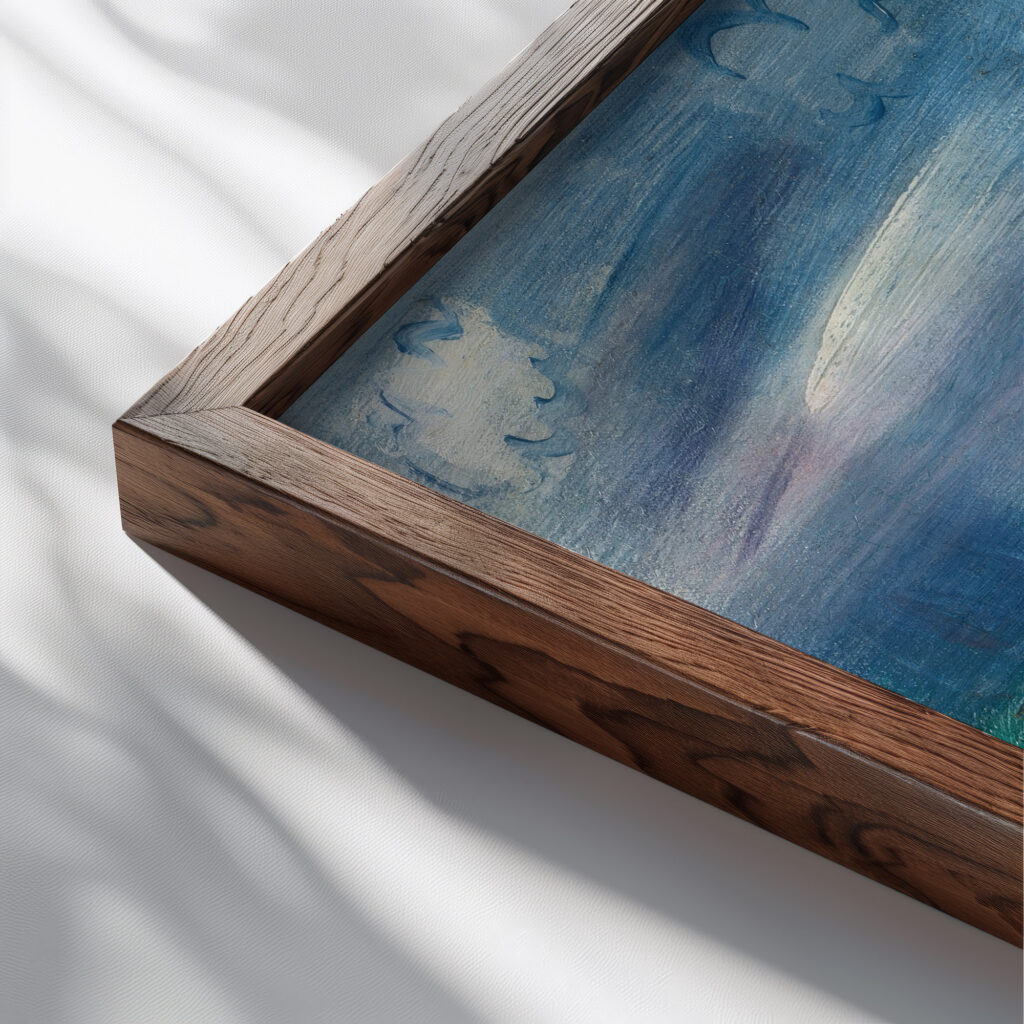 La baie de Sainte Adresse Raoul Dufy close up dark wood mockup