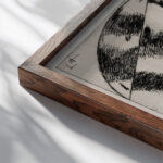 La belle martiniquaise 1912 Louis Marcoussis close up dark wood mockup