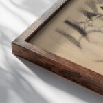 La fenetre sur la ville 1925 Robert Delaunay close up dark wood mockup