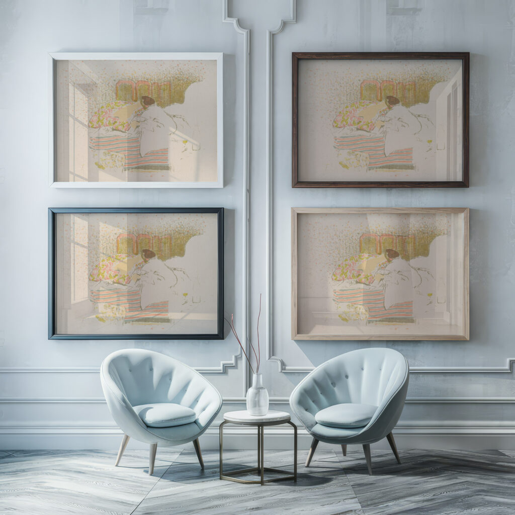 La naissance dAnnette 1896 1900 Edouard Vuillard framed posters mockup