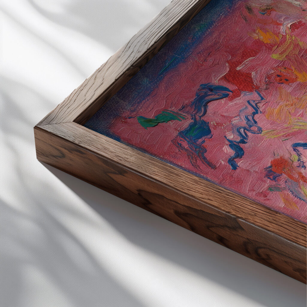 La naissance de Venus 1939 James Ensor close up dark wood mockup