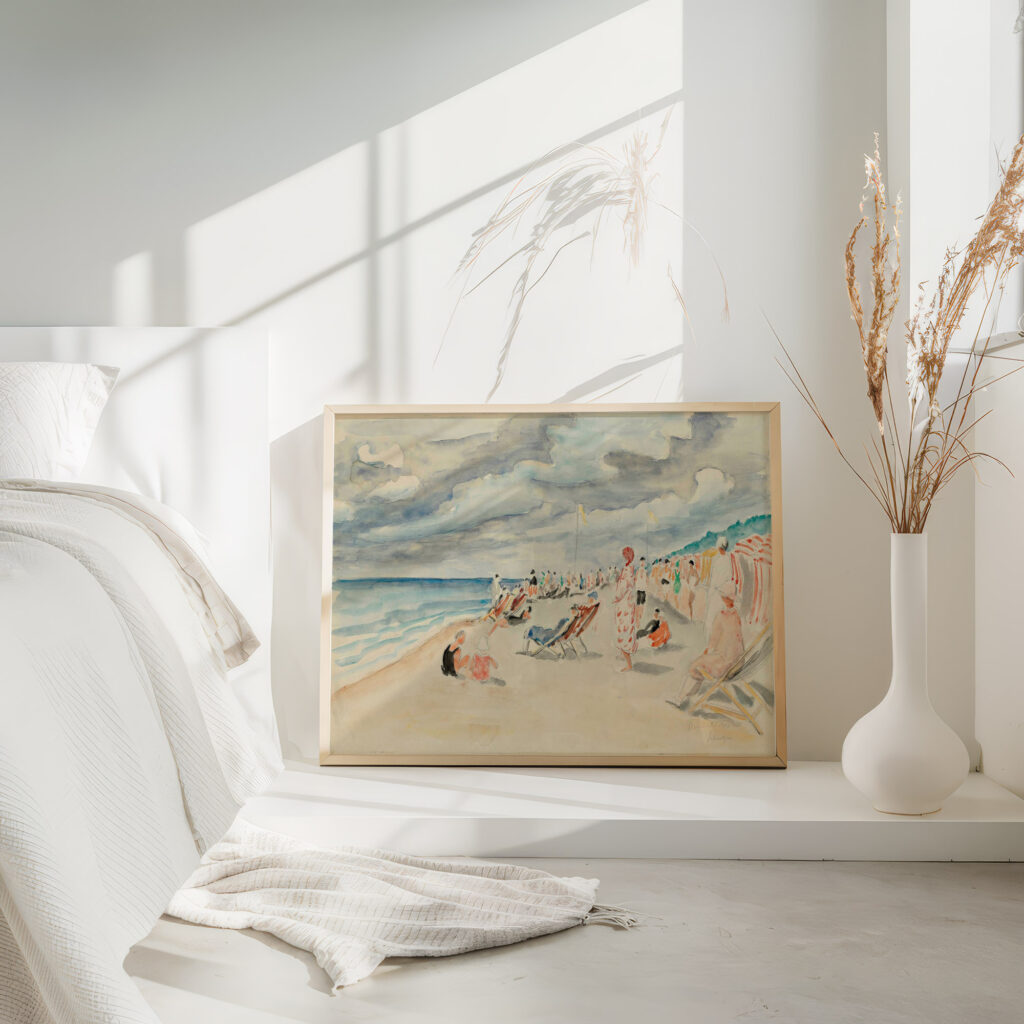 La plage de Deauville 1928 Henri Lebasque 4 mockup
