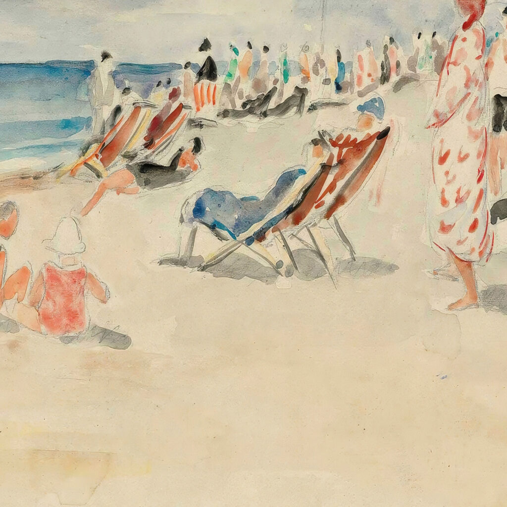 La plage de Deauville 1928 Henri Lebasque 8 mockup