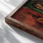 La toilette aux tropiques 1917 Jules Pascin close up dark wood mockup