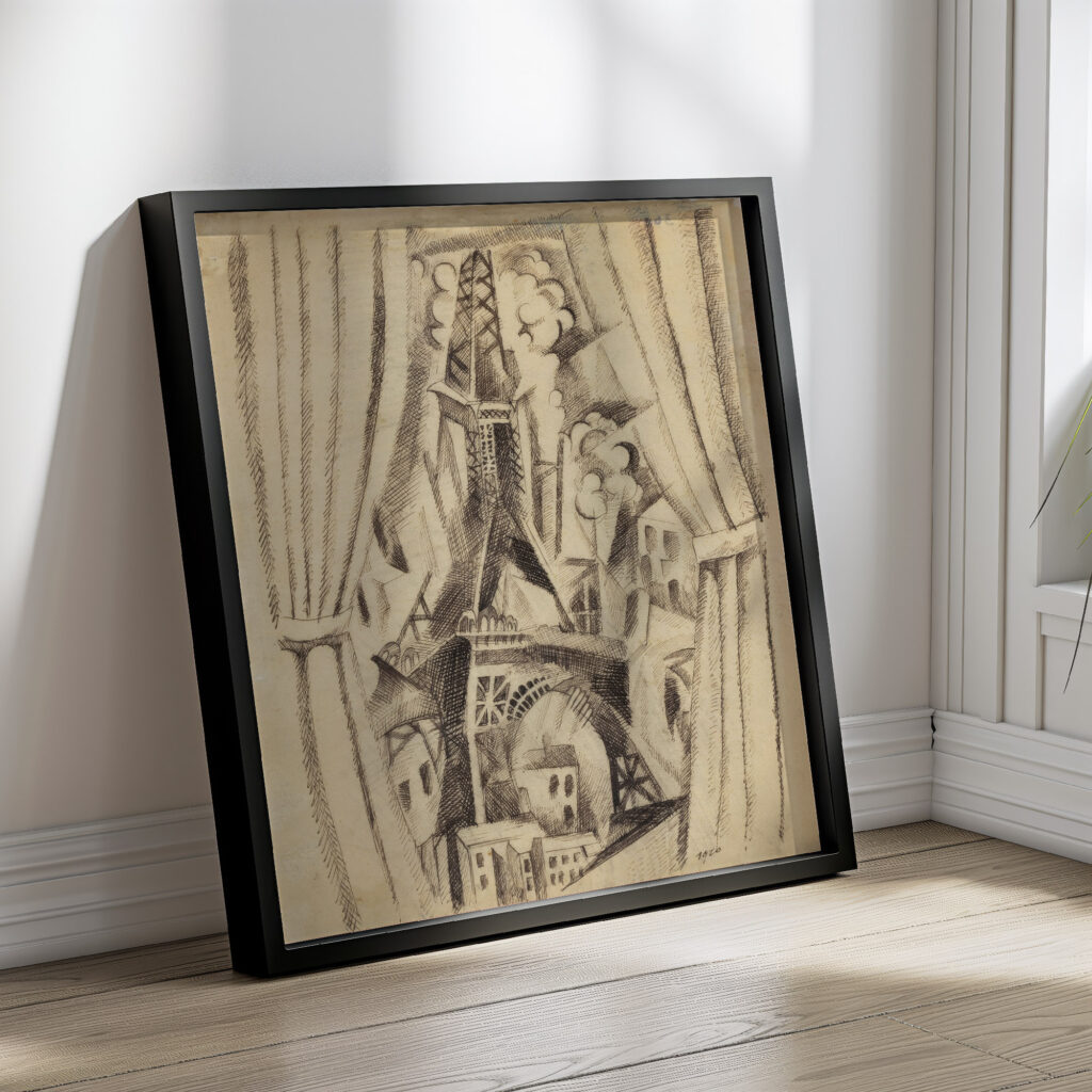 La tour aux rideaux 1910 Robert Delaunay 4 mockup