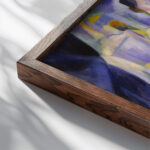 La ville de Paris 1915 Robert Delaunay close up dark wood mockup