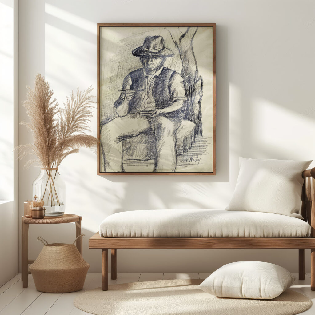 Labrador comiendo migas 1960 Jose de Martin Simon 5 mockup