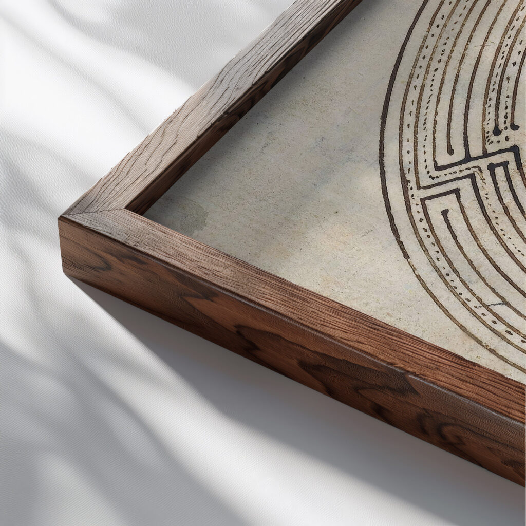 Labyrinth 1770 1808 Jan Brandes close up dark wood mockup