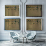 Lagoon Venice 1909 Joseph Pennell framed posters mockup