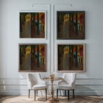 Lallee du chateau a Bachte Maria Leerne 1923 Frits van den Berghe framed posters mockup