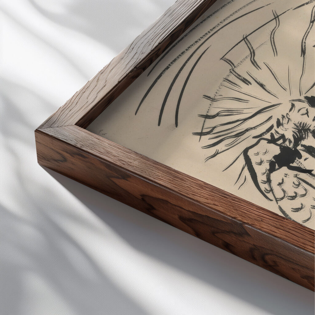Lamentation of Christ 1940 Arnold Peter Weisz Kubincan close up dark wood mockup