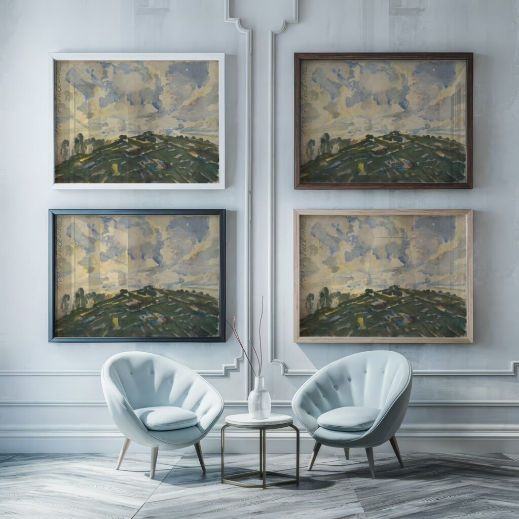 Land and Sky France 1908 John Marin framed posters mockup