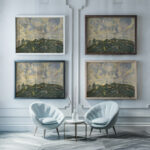 Land and Sky France 1908 John Marin framed posters mockup