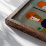 Landliche Familie Familie Jatho 1923 Franz Wilhelm Seiwert close up dark wood mockup