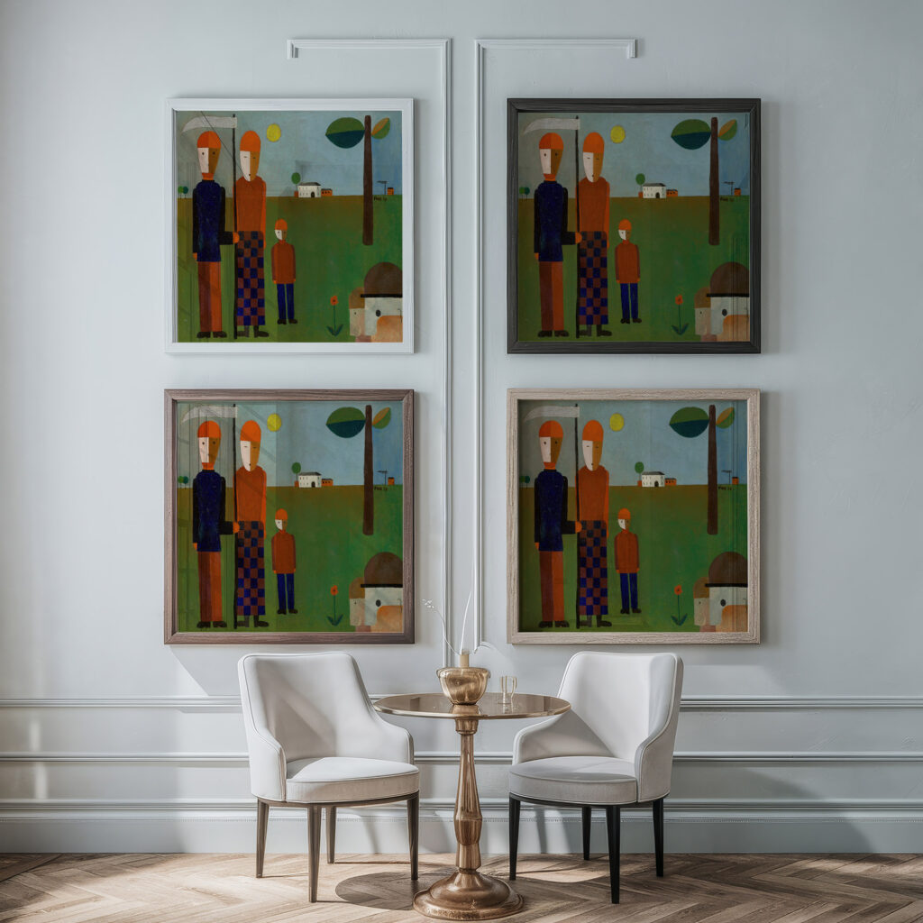 Landliche Familie Familie Jatho 1923 Franz Wilhelm Seiwert framed posters mockup