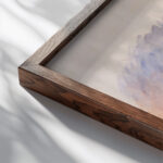 Landscape 1889 Pierre Auguste Renoir close up dark wood mockup