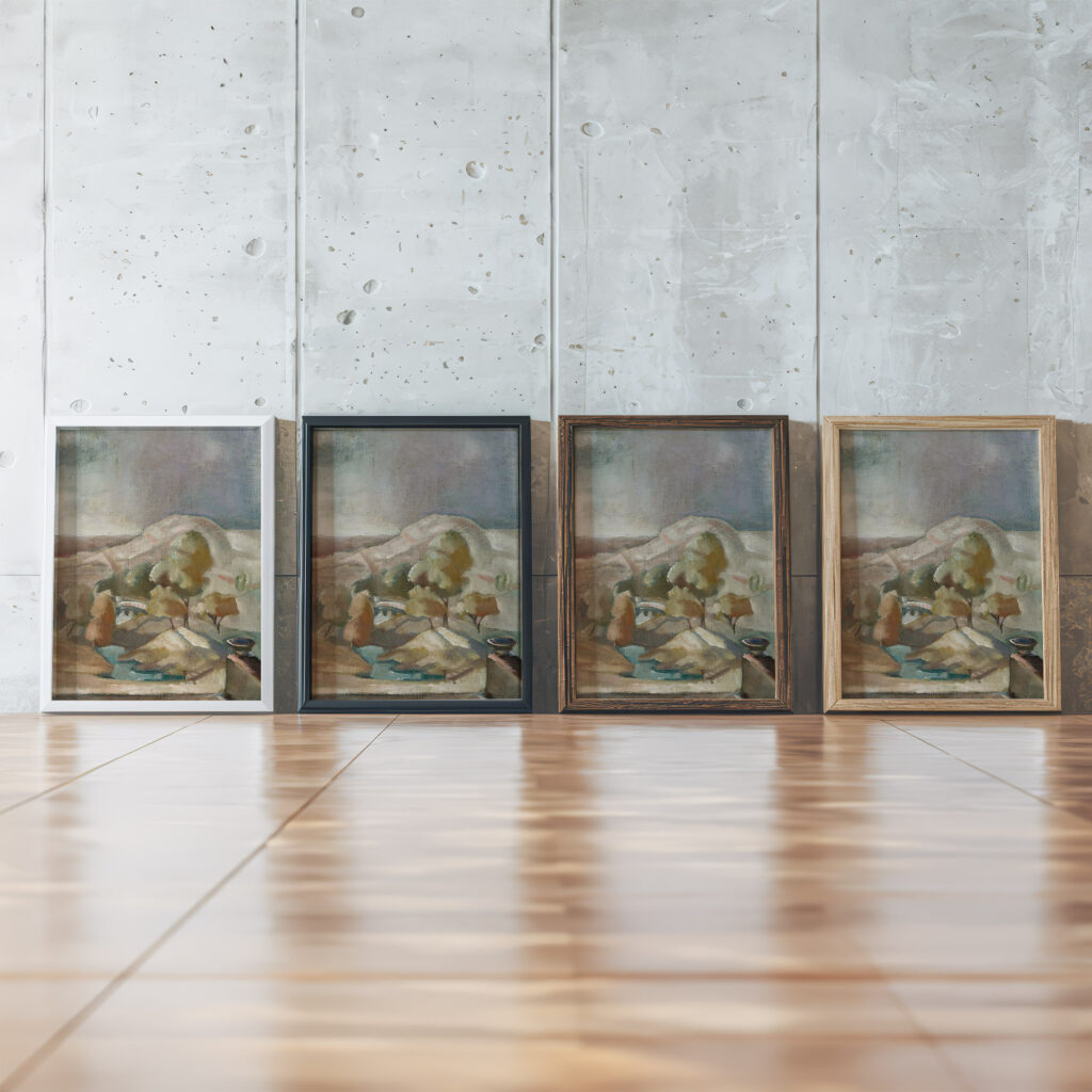 Landscape 1911 Eugeniusz Zak framed posters mockup