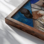 Landscape 1914 Albert Gleizes close up dark wood mockup