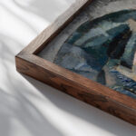 Landscape 1917 Romuald Kamil Witkowski close up dark wood mockup