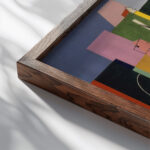 Landscape 1920 Georges Valmier close up dark wood mockup