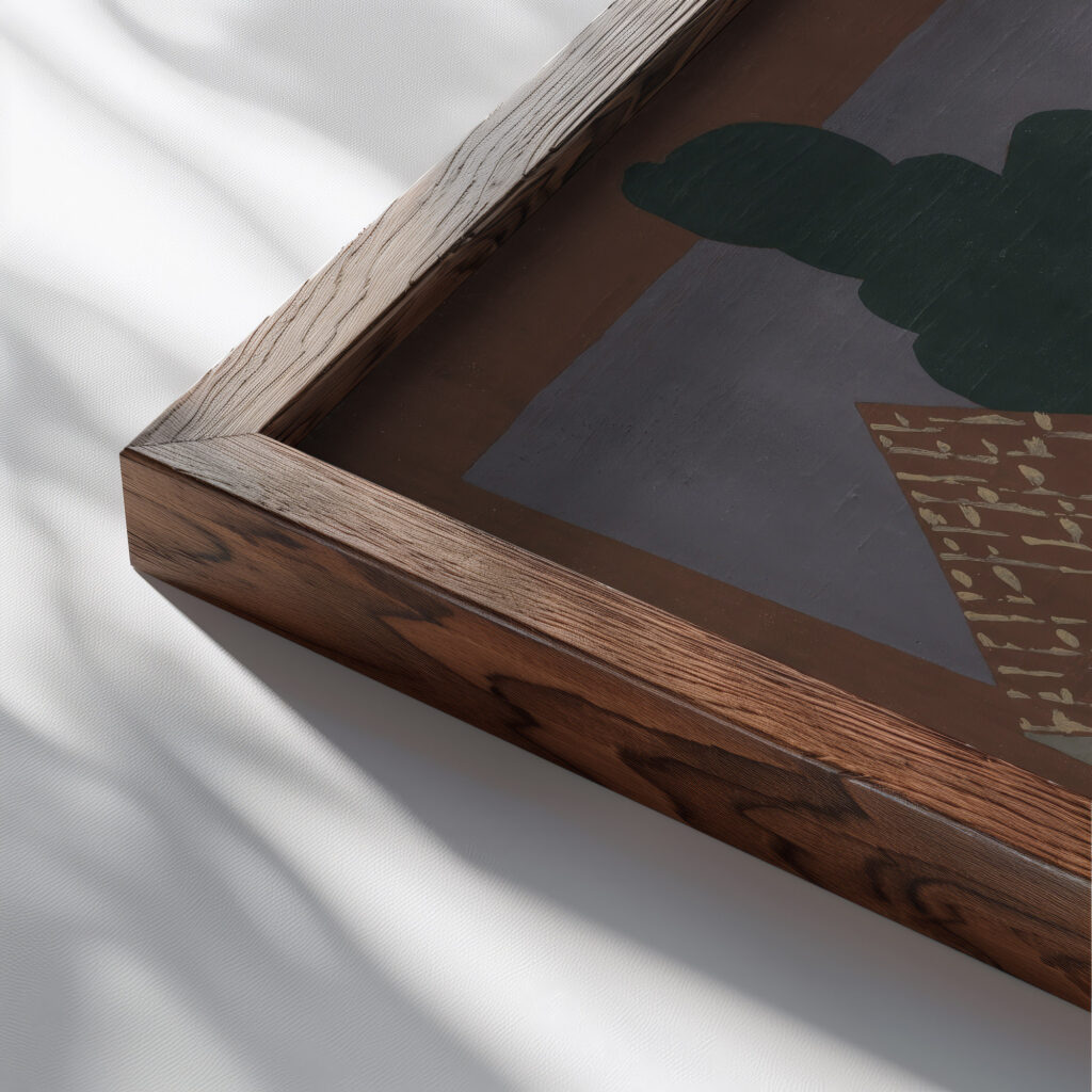 Landscape 1921 Leopold Survage close up dark wood mockup