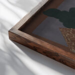 Landscape 1921 Leopold Survage close up dark wood mockup