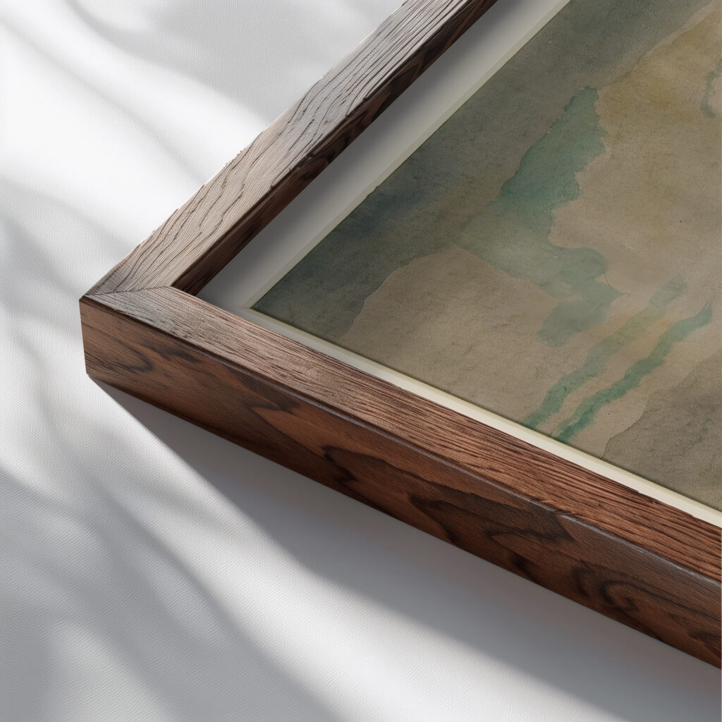 Landscape 1922 George Meyer close up dark wood mockup