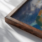 Landscape 1940 Arnold Peter Weisz Kubincan close up dark wood mockup