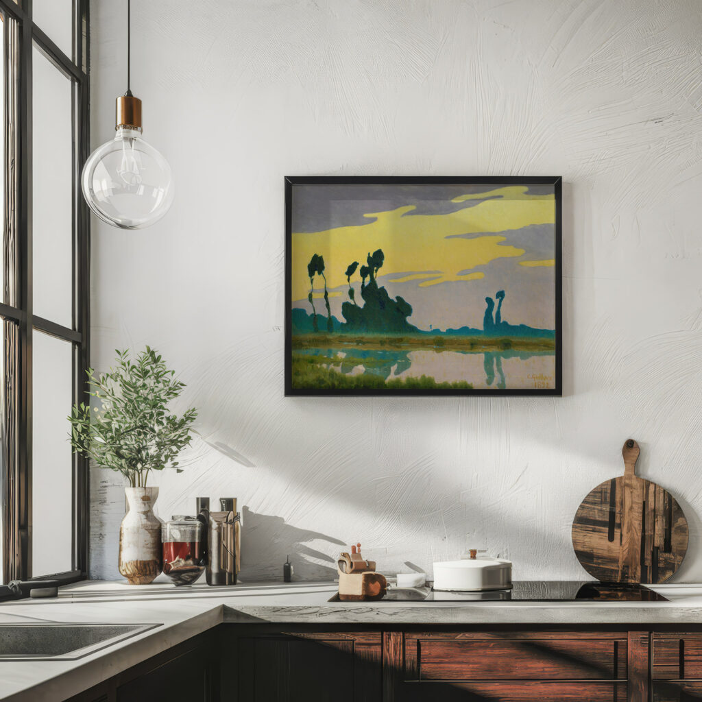 Landscape At Sunset 1892 Charles Guilloux 6 mockup