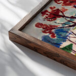 Landscape Bridge Huntingdon Valley ca. 1915 1916 Henry Lyman Sayen close up dark wood mockup