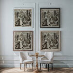 Landscape Carl Newman framed posters mockup