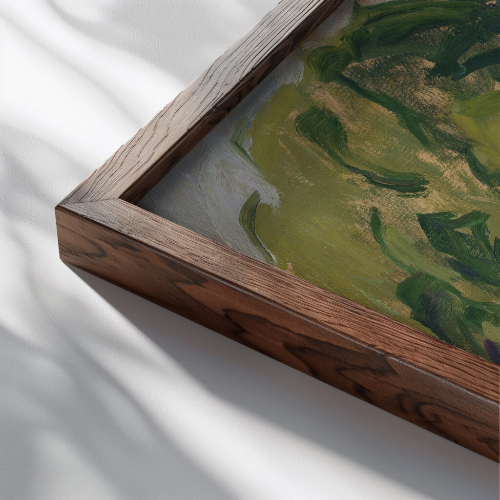 Landscape Christianso 1908 1913 Edvard Weie close up dark wood mockup