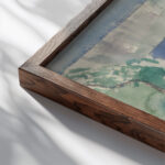 Landscape Forms Delaware County Pennsylvania no. 2 1916 John Marin close up dark wood mockup