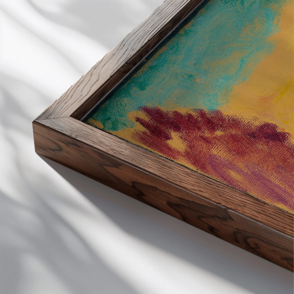 Landscape Lake Geneva 1915 Alexej von Jawlensky close up dark wood mockup