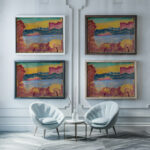 Landscape Lake Geneva 1915 Alexej von Jawlensky framed posters mockup