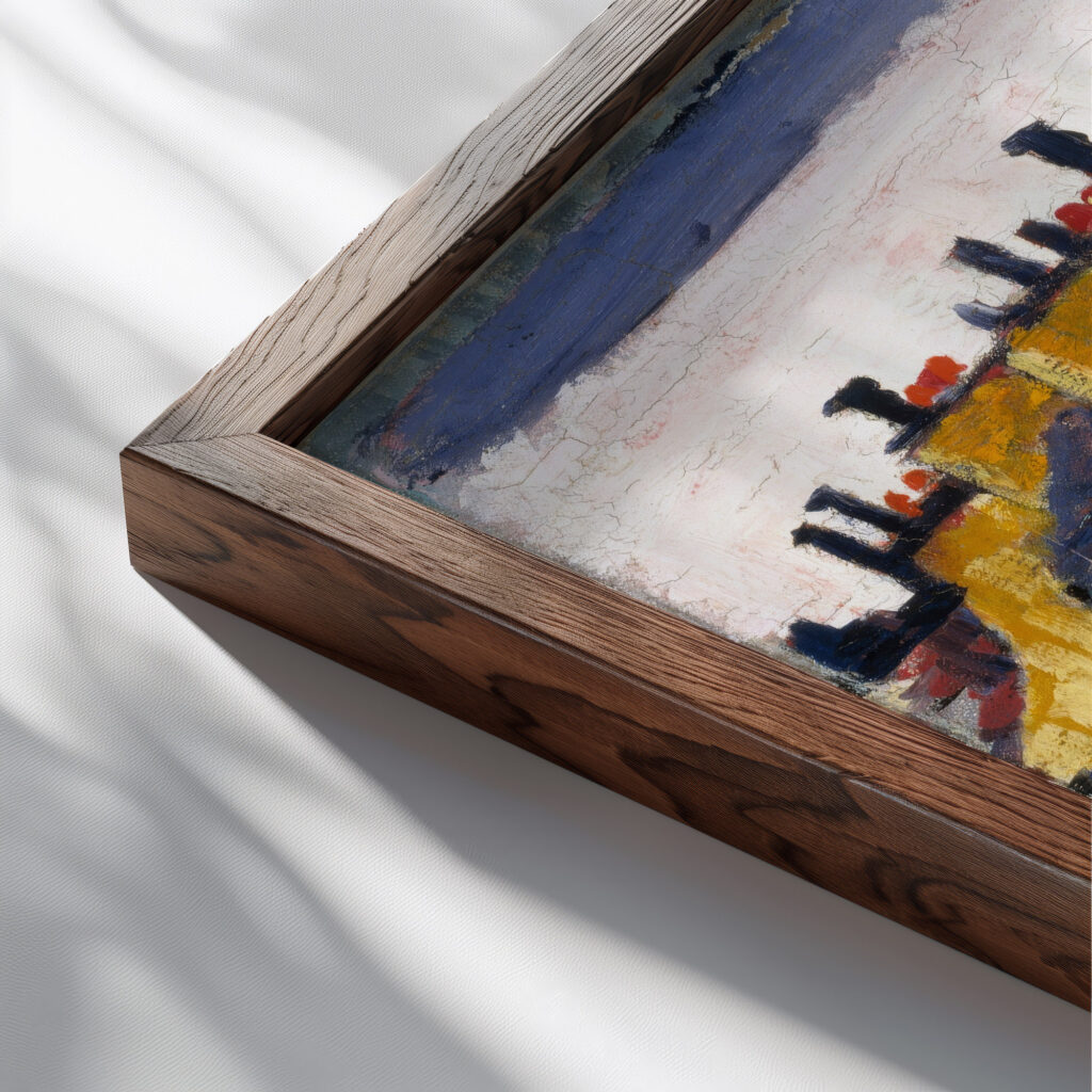 Landscape Paris 1912 1914 Henry Lyman Sayen close up dark wood mockup