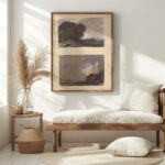 Landscape With Tree in Foreground and Mountains in Distance Figure in interior Scene Thomas Sully 5 mockup