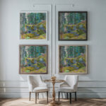 Landscape With Trees 1911 Alexander Konstantinovich Bogomazov framed posters mockup