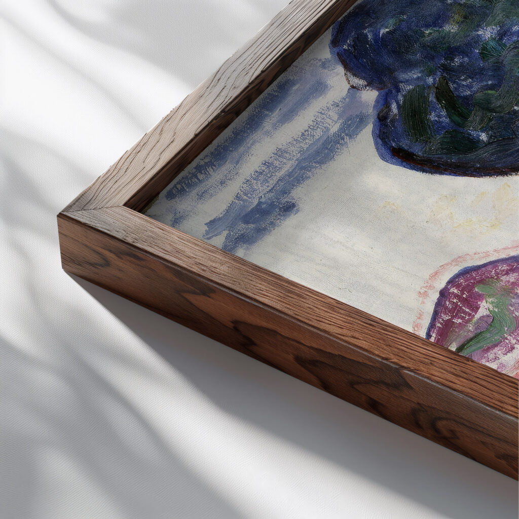 Landscape ca. 1909 1914 Carl Newman close up dark wood mockup