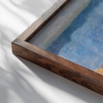 Landscape from Christianso 1913 1914 Edvard Weie close up dark wood mockup