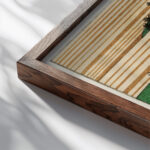 Landscape illustration Watanabe Seitei close up dark wood mockup