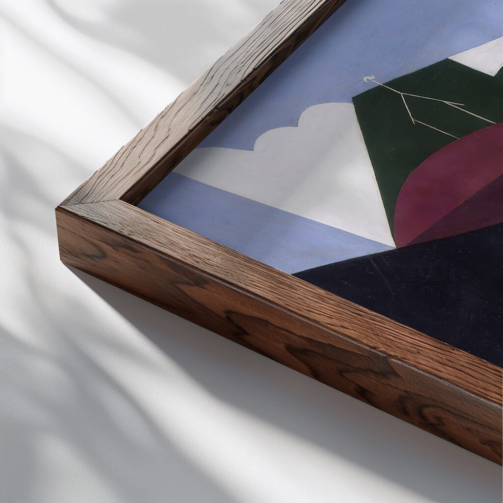 Landscape la ciotat 1922 Georges Valmier close up dark wood mockup