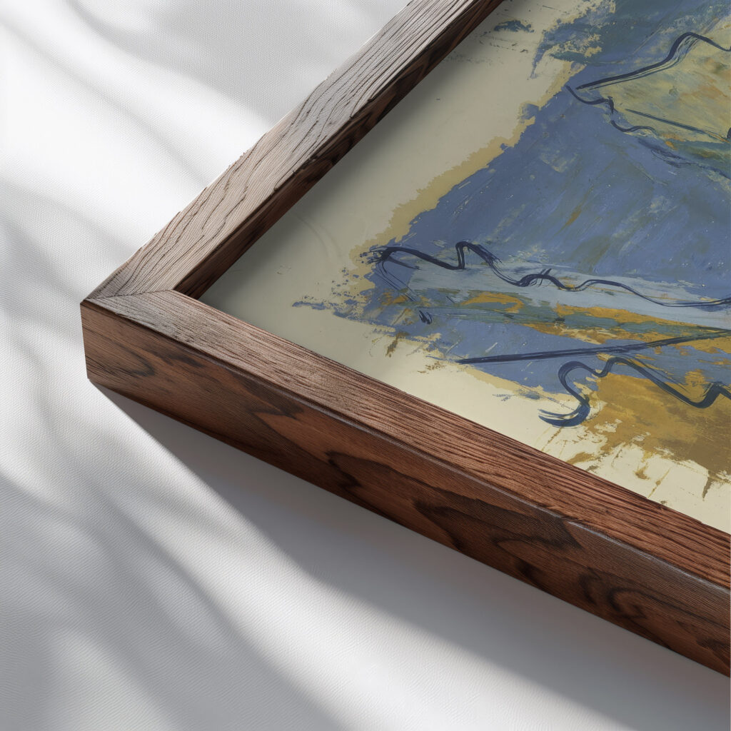 Landscape near the Scheerhorn August Babberger close up dark wood mockup