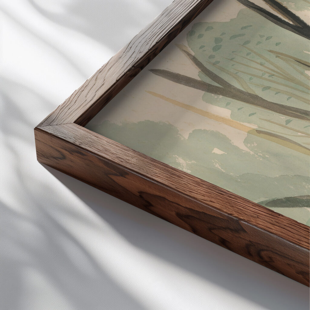 Landscape of the autumn park 1925–1926 Mikulas Galanda close up dark wood mockup