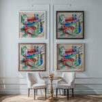 Landscape with Animals 1913 Franz Marc framed posters mockup