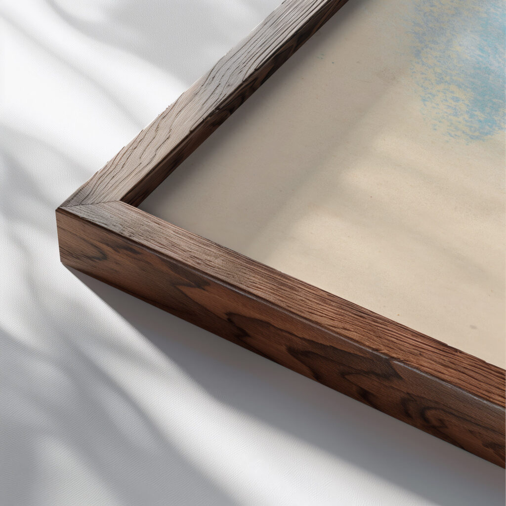 Landscape with Blue Cloud Hercules Brabazon Brabazon close up dark wood mockup